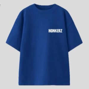 HONKERZ blue floral design t shirt